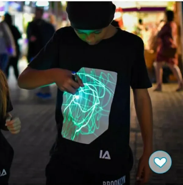 Interactive green t-shirt